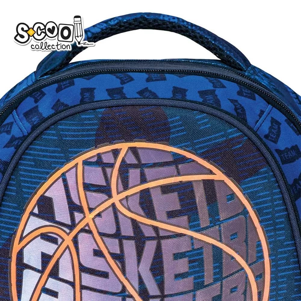 Ghiozdan anatomic, 38x39x19.5 cm, BASKETBALL - S-COOL — miniatură