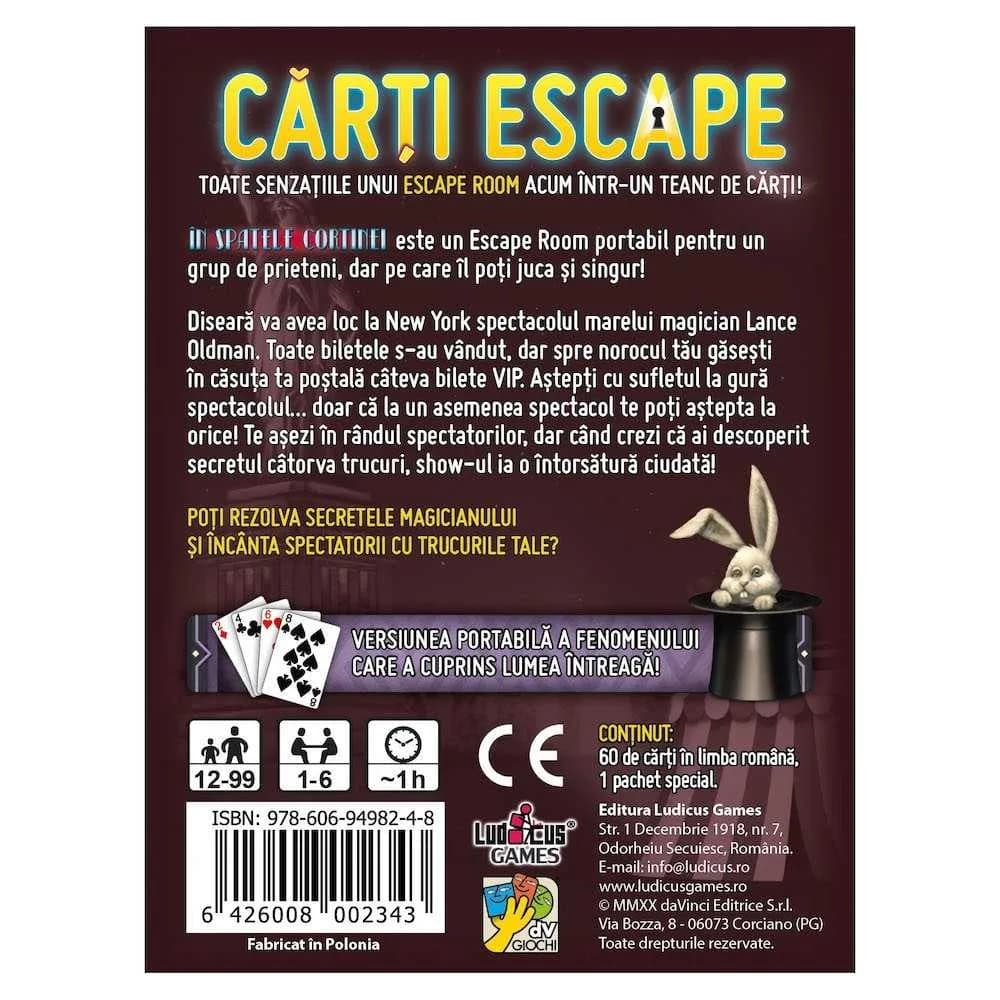 Carti Escape - In Spatele Cortinei, ISBN: 978-606-94982-4-8 — miniatură