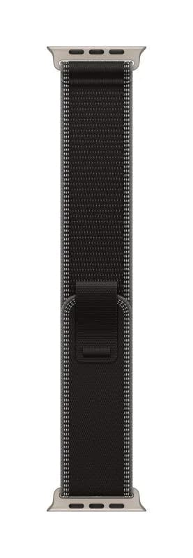 Curea pentru Apple Watch 49mm Black/Charcoal Trail Loop - M/L - Natural TitaniumFinish