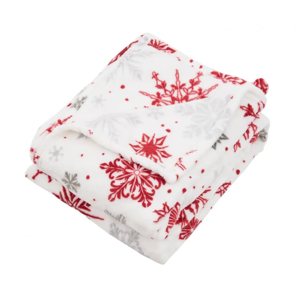 PATURA FLEECE 200X220 CM XMS STARS — miniatură