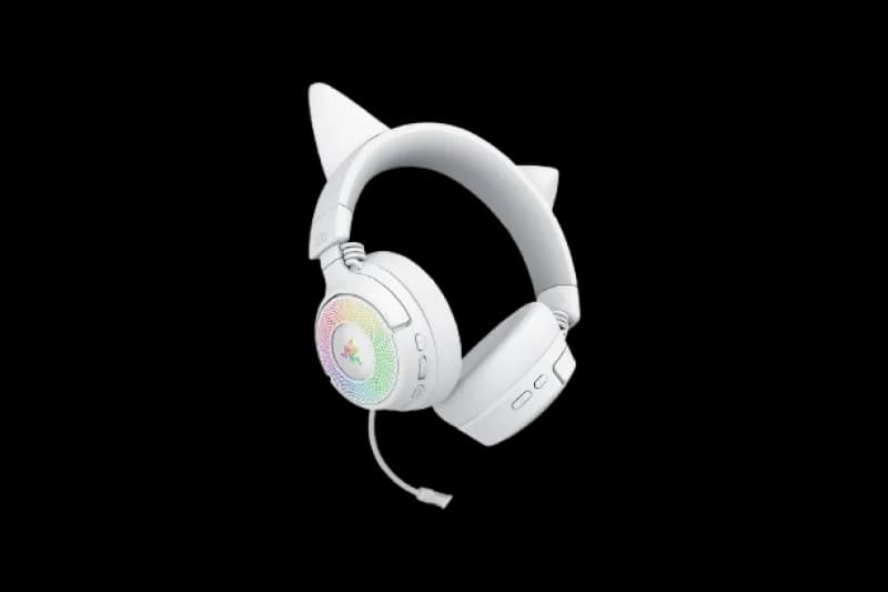 Casti Gaming Head-band Razer Kraken Kitty V3 Pro, Wireless/Wired, Alb
