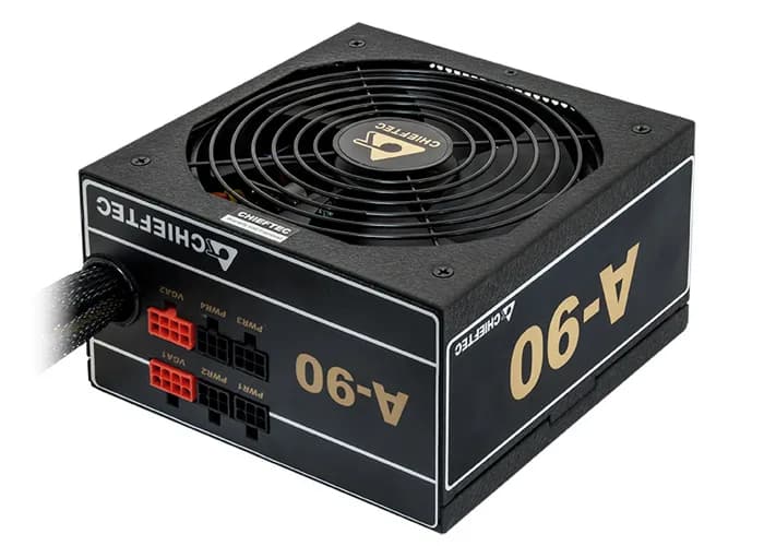 SURSA Chieftec A-90 650 W, semi-modulara, certificare 80 Plus Gold - compatibila, ventilator 120mm, PCI-E 6+2 pin x 2, SATA x 6, "GDP-650C"