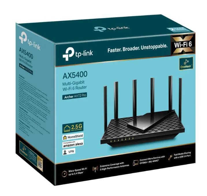 Router wireless TP-LINK Archer AX72 PRO, WIFI 6, Mesh, Dual Band — miniatură
