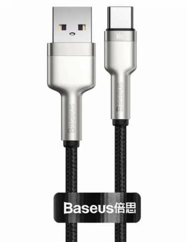 CABLU alimentare si date Baseus Cafule Series, Fast Charging Data Cable pt. smartphone, USB la USB Type-C 66W, braided, 1m, negru "CAKF000101" - 6953156209756 — miniatură
