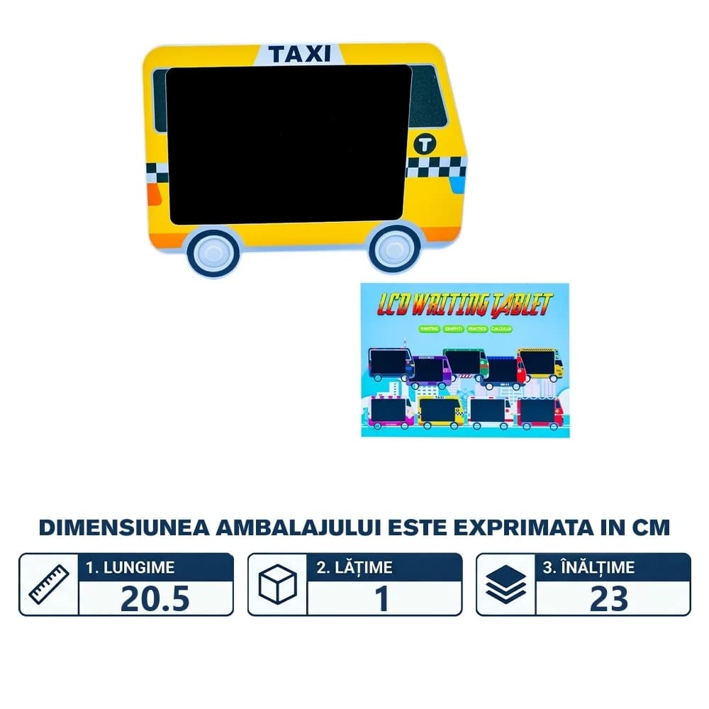 Tablita pentru scris, LCD, 12 inch, cu baterii — miniatură
