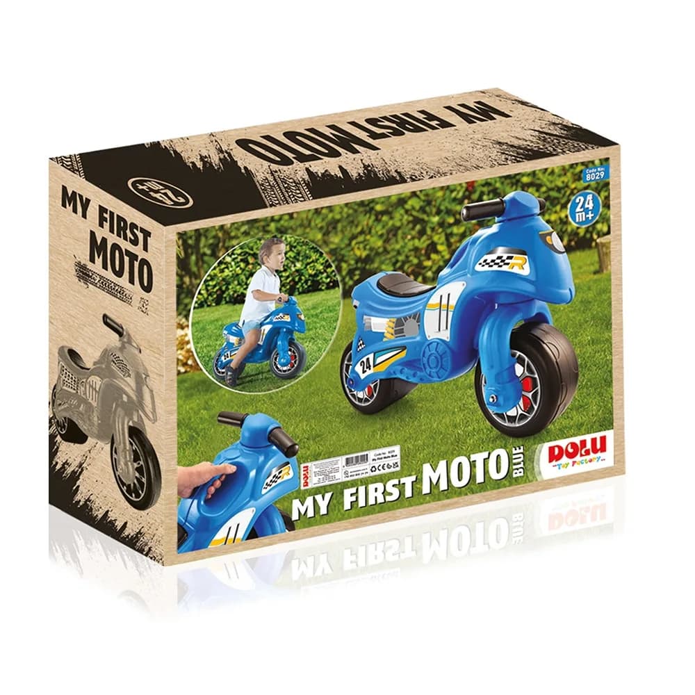 Motocicleta fara pedale, albastru, 50x71x27 cm - Dolu — miniatură
