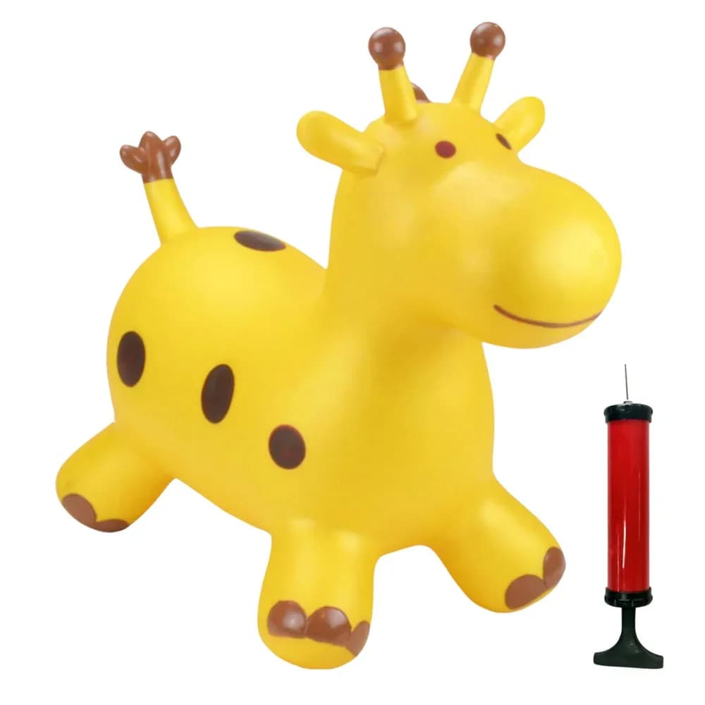 Jucărie gonflabilă săltăreață de călărit Girafa Aurie HappyHopperz — miniatură