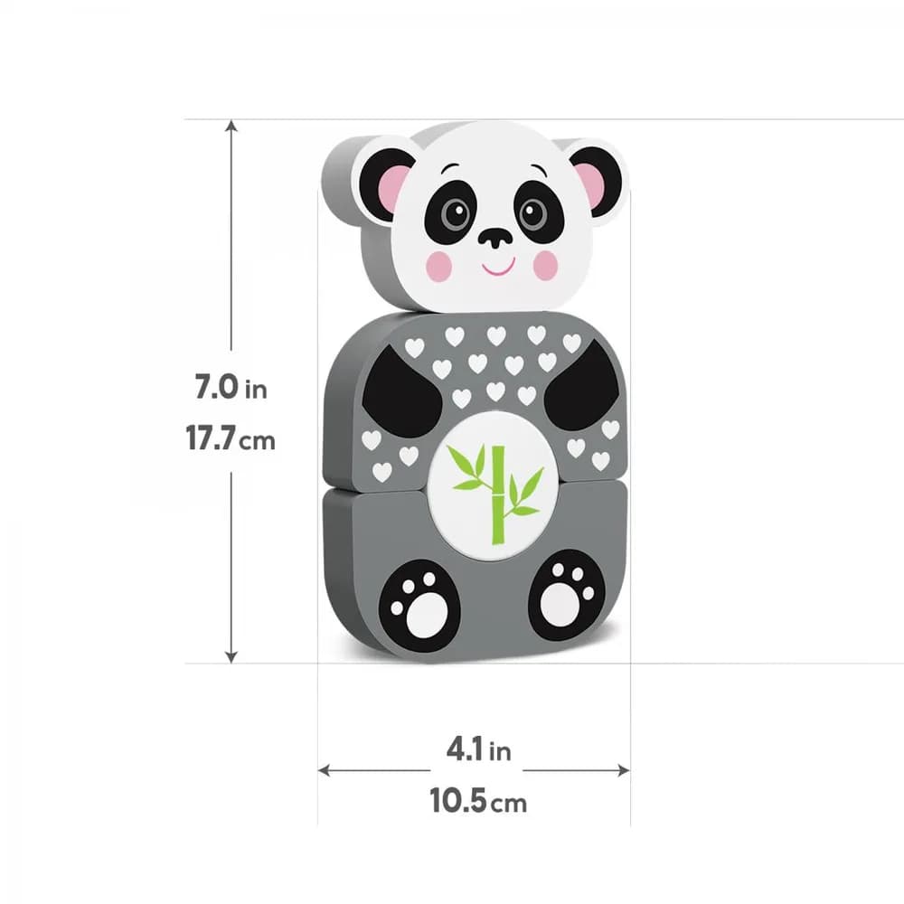 PANDA ȘI PRIETENII SAI, JUCARIE LEMN — miniatură