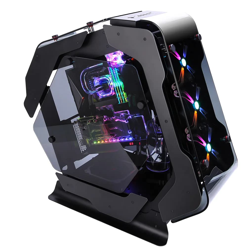 CARCASA Zalman "Z-Machine", middle tower, gaming, fara sursa, 5xfan inclus, USB Type-C x 1, USBx4, audio+mic, 7 sloturi expansiune, negru, "Z-Machine 500" — miniatură