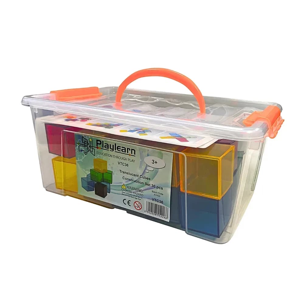 Set de construcție cu cuburi translucide (36 de piese) — miniatură