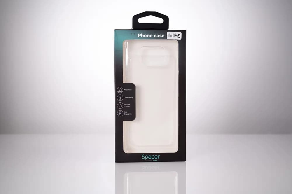 Husa Xiaomi Pocophone X3 Pro 5G Spacer, transparenta, grosime 1.5mm, protectie suplimentara antisoc la colturi, material flexibil TPU "SPPC-XI-PC-X3P5G-CLR" — miniatură