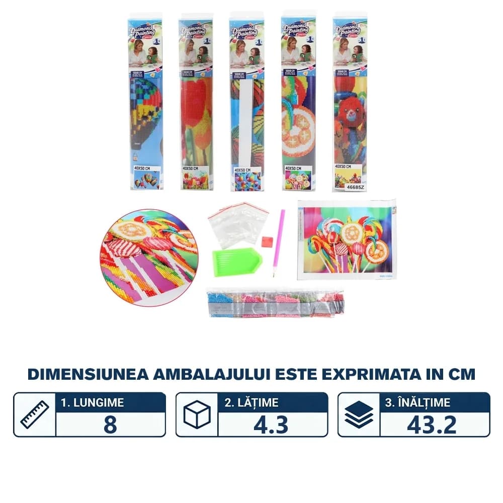 Set creatie cu diamante, 40x50 cm - Toi-Toys — miniatură