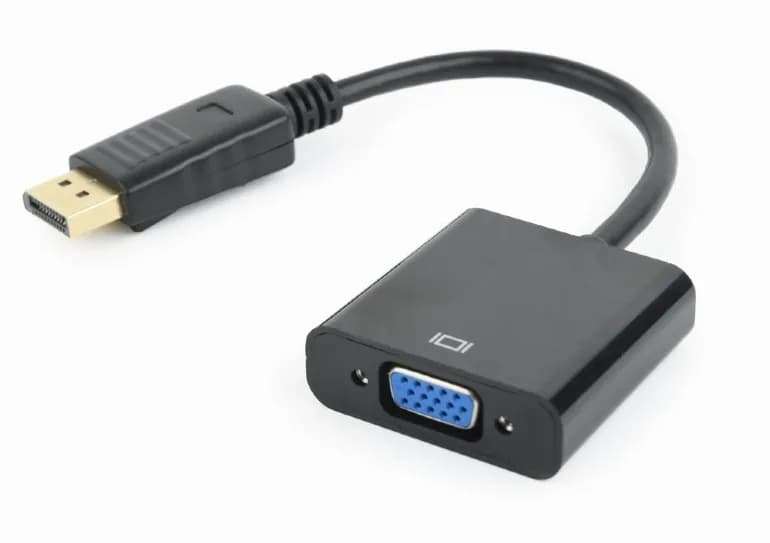 CABLU video GEMBIRD, adaptor DisplayPort (T) la VGA (M), 10cm, rezolutie maxima Full HD (1920 x 1080) la 60Hz, negru, "A-DPM-VGAF-02"