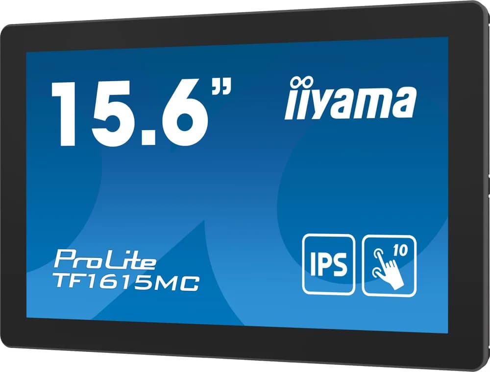 Monitor cu ecran tactil, Iiyama ProLite TF1615MC-B1, FHD, IPS /VGA HDMI DP/IP65, 16", Negru "TF1615MC-B1" — miniatură