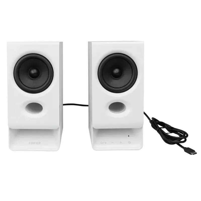 BOXE EDIFIER 2.0, RMS: 5W (2 x 2.5W), bluetooth v6.0, volum, mufa casti, touch panel, AUX/USB-C, Edifier App, USB power, MDF, white, "R20BT-W" — miniatură