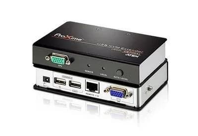 EXTENDER KVM ATEN acces PC de la distanta, conector tip VGA (M) | USB (M) x 2 | RJ-45 | SPHD-17 (M), "CE700A-AT-G"