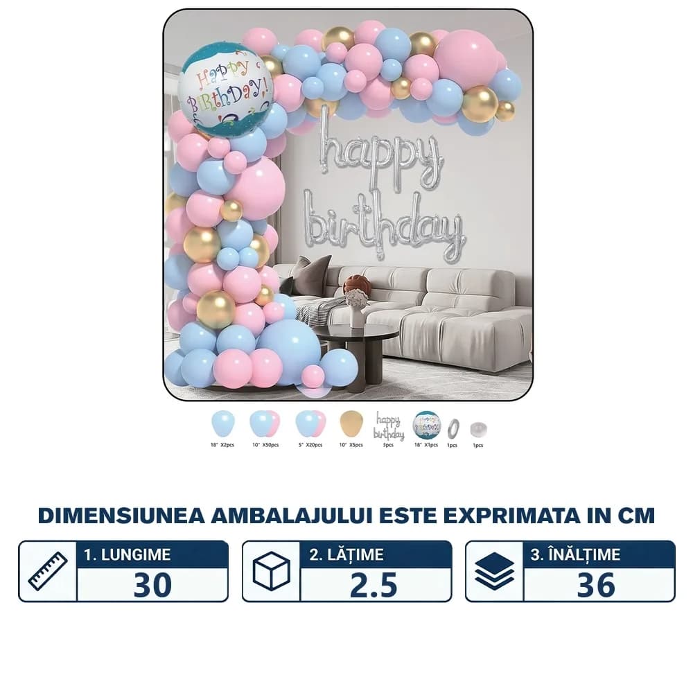 Set baloane pentru arcada, 83 buc — miniatură