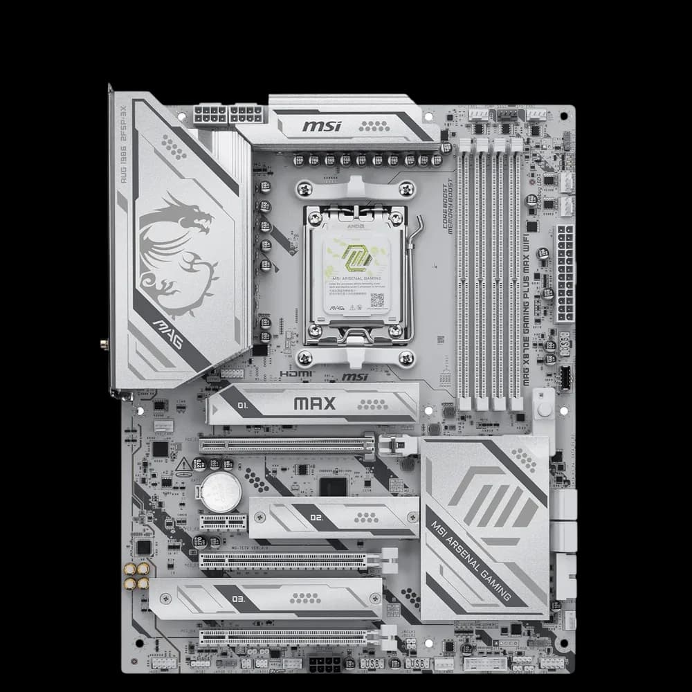 Placa de baza MSI MAG X870E GAMING PLUS MAX WIFI, AM5, DDR5, Wi-Fi, BT, ATX, Alb 7E70-016R "MAG X870E GAMING PLUS MAX WIFI"