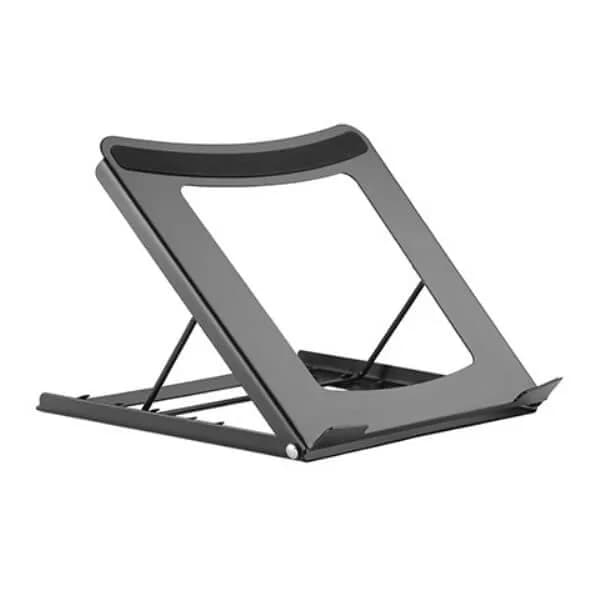 Suport laptop/tableta pliabil din oțel cu 5 poziții de reglare 22,5 x 22,5 x 3,5 cm
