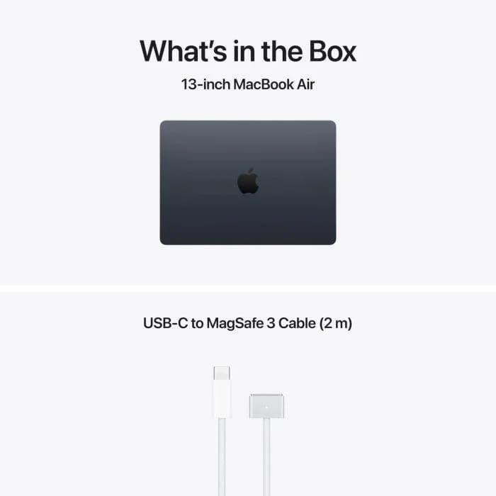 MacBook Air 13.6" Retina/Apple M5 (CPU 10-core, GPU 10-core, NeuralEngine16-core)/16GB/1TB - Midnight - INT KB (No Adapter) - 2026 — miniatură