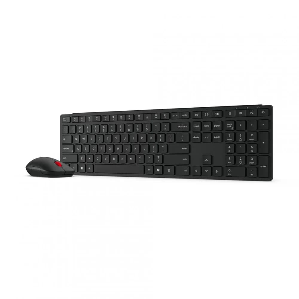 Kit Wireless tastatura si mouse Lenovo 4X31S04810, taste numerice, Negru — miniatură