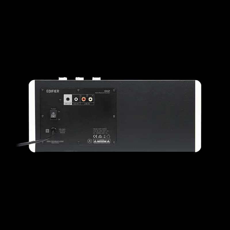 BOXE EDIFIER desktop bluetooth, RMS: 70W (2 x 20W, 2 x 15W), Bluetooth 5.0, RCA, AUX, Line-Out, white, "D12-W" — miniatură