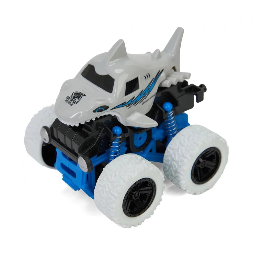 MASINA OFF-ROAD 4X4, 360 DE GRADE, 10.8CM, ALBA, MOMKI — miniatură