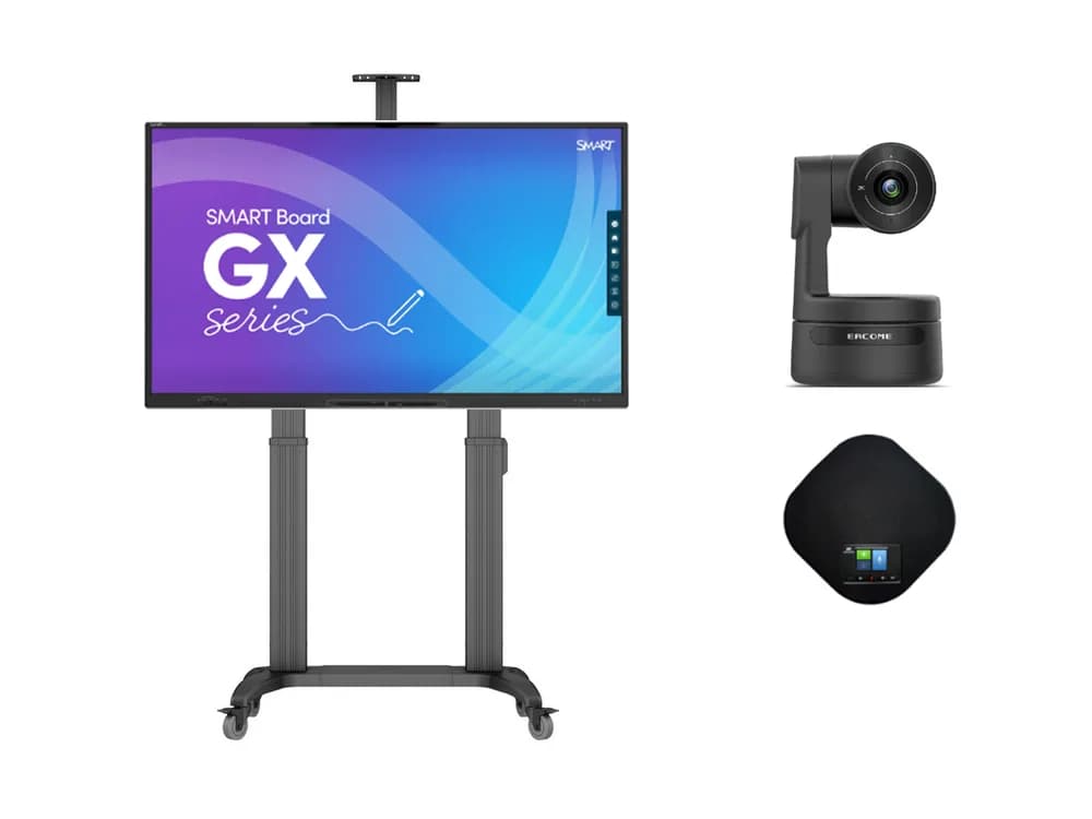 Solutie videoconferinta cu SMART Board® GX186-V2 cu Android, camera si Speakerphone cu stand motorizat