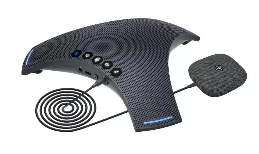 Speakerphone wireless POD4, Bluetooth, cu un microfon de extensie și funcție de conectare în cascadă, 6-8m pickup range