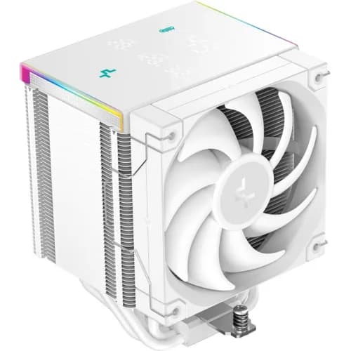 COOLER DeepCool "AK500 DIGITAL PRO WH" skt. Intel si AMD, racire cu aer, vent. 120mm, 500 - 1750 rpm, 5 heatpipes, inaltime 162mm, afisaj digital,"R-AK500-WHAPMN-G" — miniatură