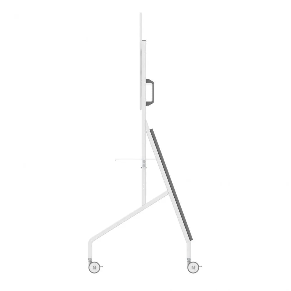 Stand mobil de podea Neomounts 55"-86" 76kg VESA 100x100 - 900x600 alb — miniatură