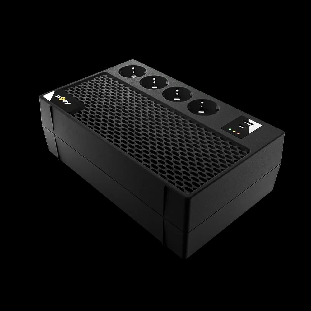 nJoy | UPCSBLS665TRPCG01B | Renton 650 PLUS | UPS |Line interactive | 650 VA | 360 W | Tower | Nr iesiri 4 Schuko, 1 x USB-C, 1 x USB-A | Intrare Schuko "UPCSBLS665TRPCG01B" — miniatură