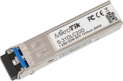 MODUL SFP MIKROTIK, Single Mode, conector LC, pana la 20KM distanta "S-31DLC20D"