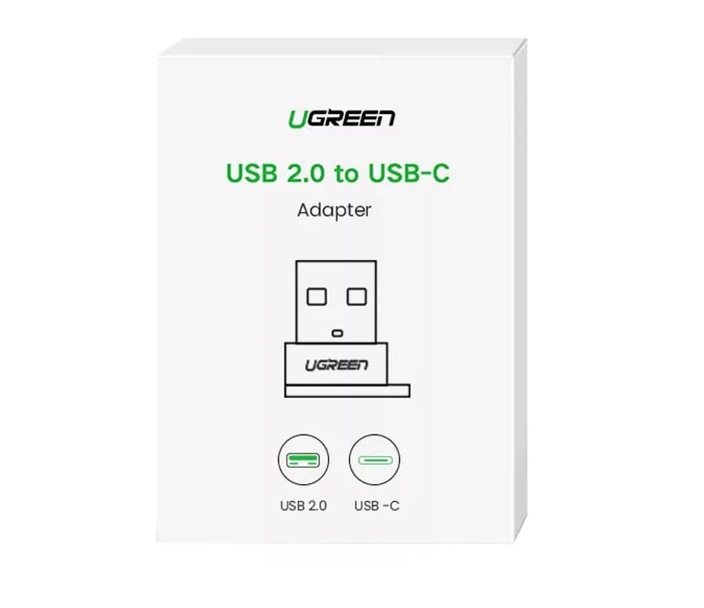 ADAPTOR Ugreen, "US280", USB Type-C(M) la USB 2.0(T), incarcare max 3A, negru "50568" - 6957303855681 — miniatură