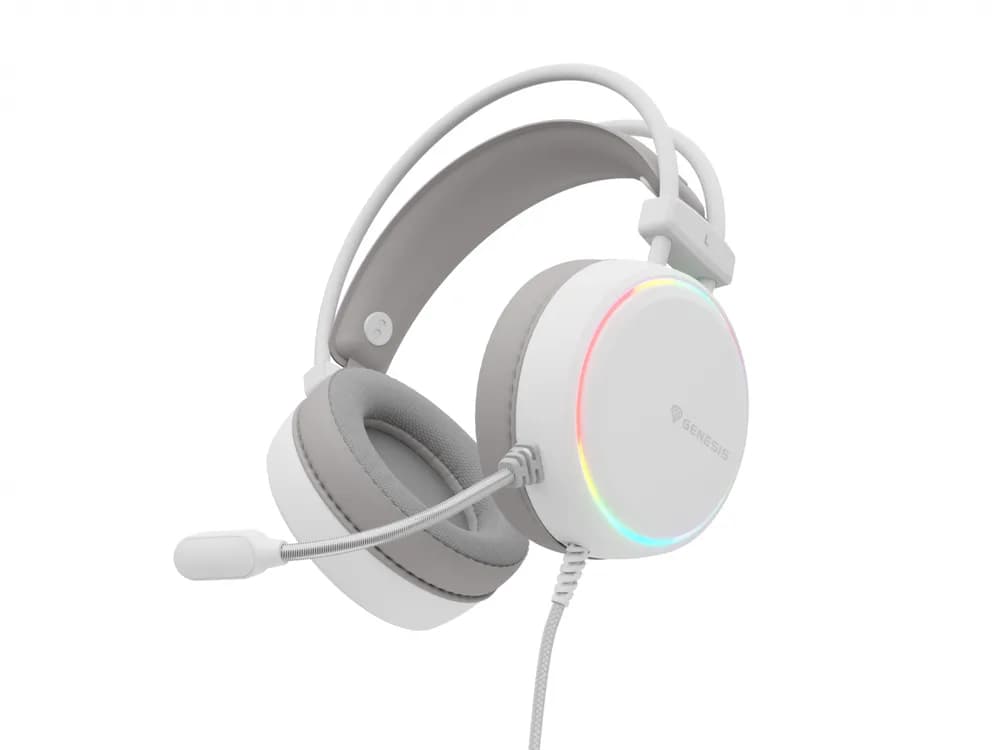 Casti Gaming Head-band GENESIS NSG-2308, Wired, Alb — miniatură