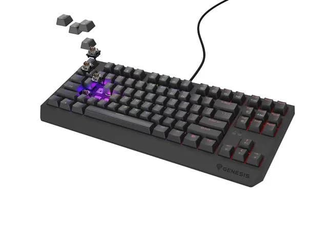 Tastatura Mecanica Gaming Genesis Thor 230 TKL, RGB, USB, negru — miniatură