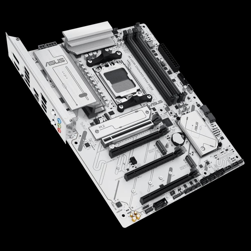 Placa de baza Asus B850 MAX GAMING WIFI W, AM5, DDR5, Alb "B850 MAX GAMING WIFI W" — miniatură