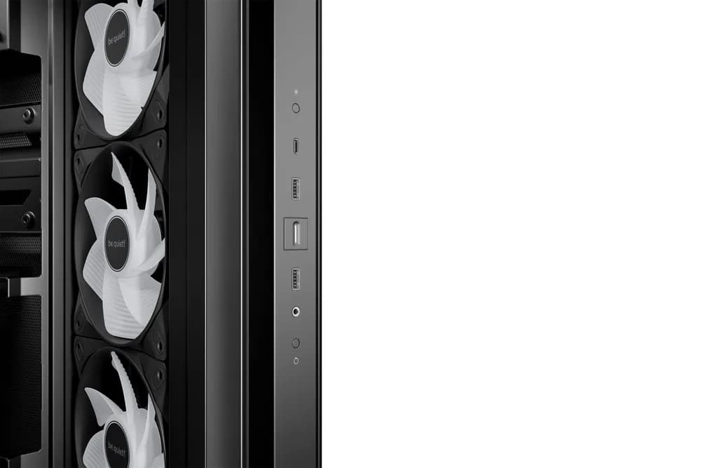 CARCASA be quiet "Light Base 500 LX Black", middle tower, gaming, fara sursa, suporta 10xfan, 4xfan inclus, USB Type-C x 1, USBx2, audio+mic, 7 sloturi expansiune, negru, "BGW85" — miniatură