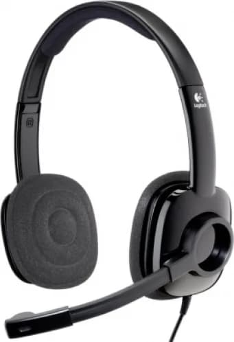 CASTI Logitech, "H151", cu fir, standard, utilizare multimedia, call center, microfon pe brat, conectare prin Jack 3.5 mm, negru, "981-000589"