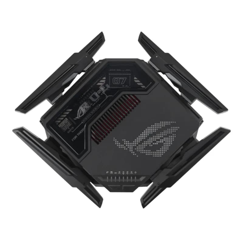 ASUS ROG Rapture GT-BE98 Quad-band WiFi 7 802.11be Gaming Router support new 320MHz bandwidth "90IG08F0-MO9A0V" — miniatură