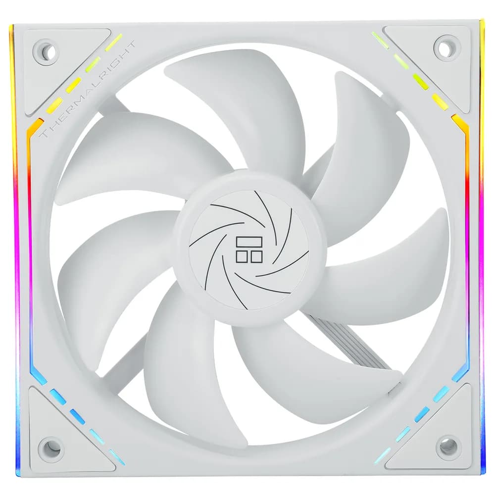 VENTILATOR Thermalright "TL-M12W", 120mm, 1500 RPM, S-FDB Bearing, 47.6 CFM, LED ARGB, 4pin PWM, alb, "TL-M12W" — miniatură