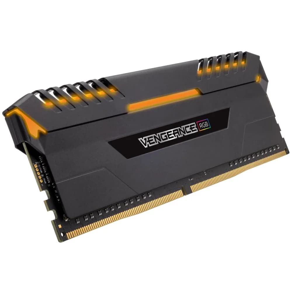 Memorie DDR Corsair DDR4 16 GB, frecventa 2666 MHz, 8 GB x 2 module, radiator, iluminare RGB, "CMW16GX4M2A2666C16" — miniatură