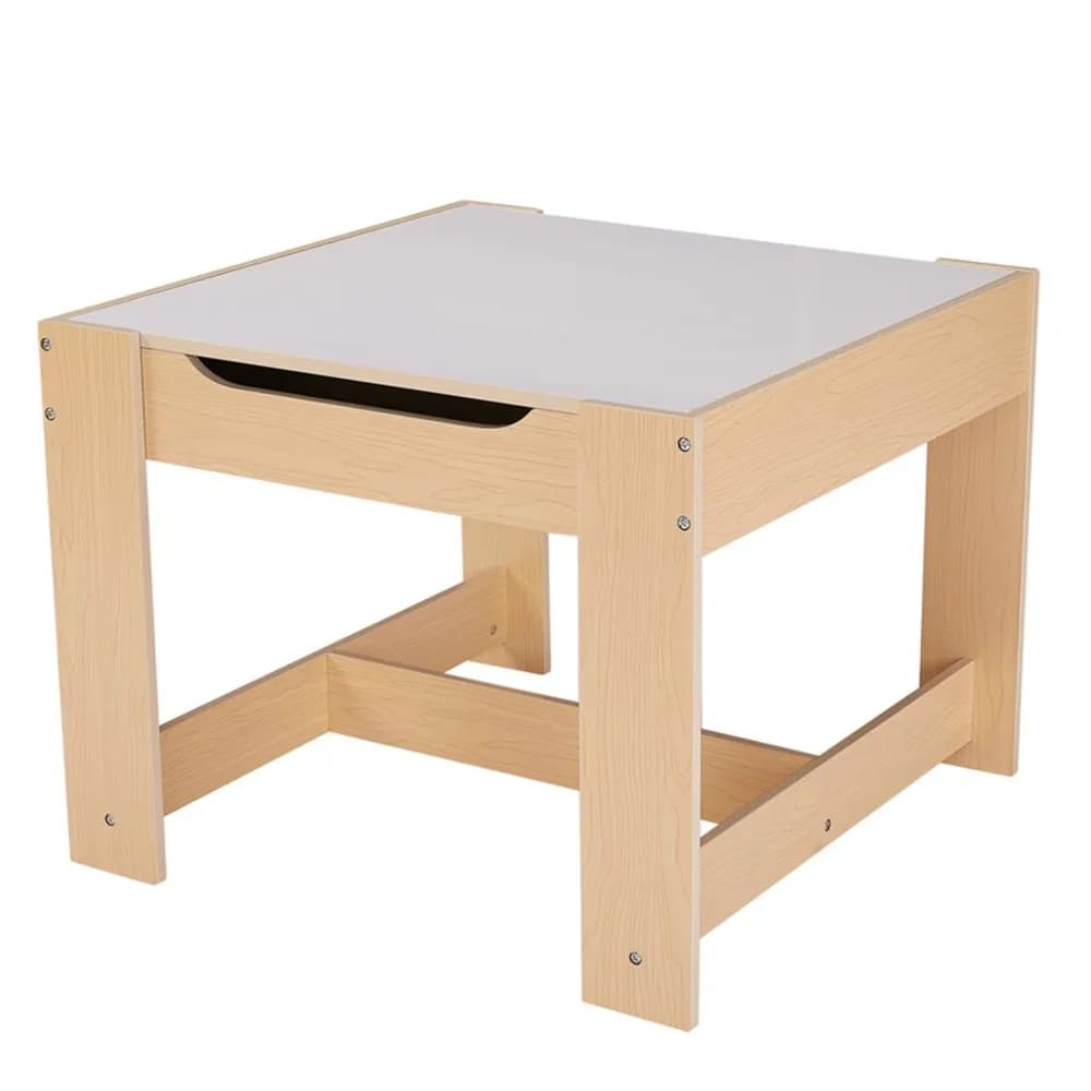 Set masuta si 2 scaune, lemn natur, U-Grow — miniatură