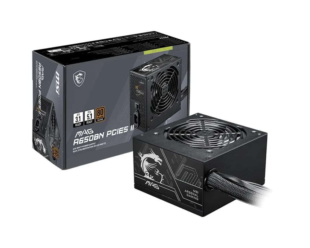 MSI MAG A650BN PCIE5 II 650W BRONZE PSU "MAG A650BN PCIE5 II"