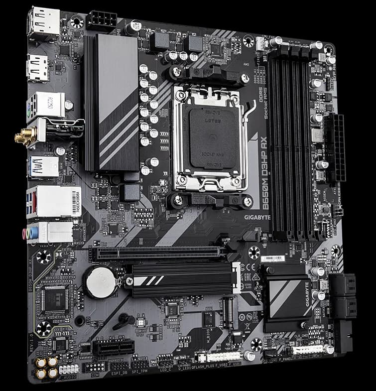 Placa de baza Gigabyte B650M D3HP AX, Socket AM5, DDR5, Micro-ATX — miniatură