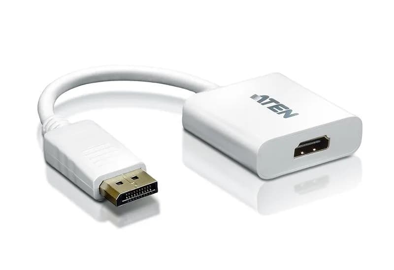 Adaptor ATEN VC985-AT. Conector 1: DisplayPort, Conector 2: HDMI, Conector 1 gen: Tată. Greutate: 35 g, Lățime: 45 mm, Adâncime: 180 mm. Lăţime de ambalaj: 19 mm, Adâncimea de ambalaj: 120 mm, Înălţime de ambalaj: 212 mm. Cantitate per ambalaj: 1 buc.. Greutate netă ambalaj principal: 1,4 kg, Lățime