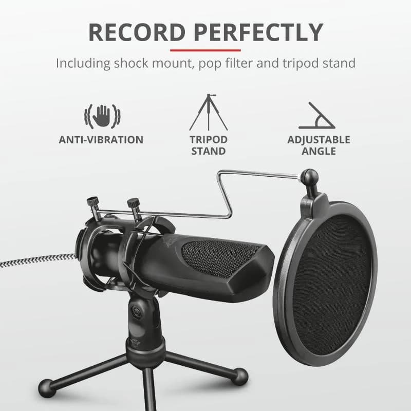 Microfon Trust GXT 232 Mantis, tip Condenser, USB, Noise Reduction — miniatură