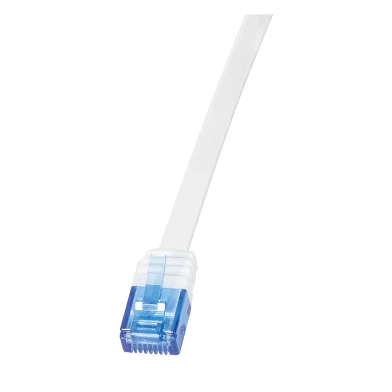 PATCH CORD UTP LOGILINK Cat6, cupru, flat, 1 m, alb, AWG32, "CF2031U"