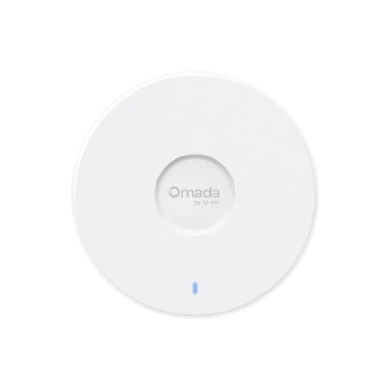 Omada  BE5000 Ceiling Mount Dual-Band Wi-Fi 7 Access Point PORT: 1×2.5G RJ45 Port SPEED:688Mbps at  2.4 GHz + 4320 Mbps at 5 GHz FEATURE: 802.3at POE+ and 12V DC (Power Adapter is not included), 5 Streams,5×Internal Antennas, MU-MIMO, 160MHz Supported, Seamless Roaming, Band Steering, Beamforming