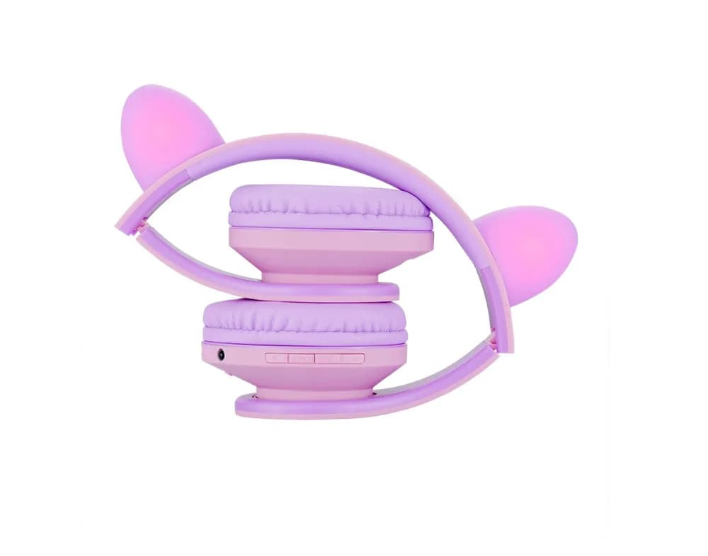 Casti Over-ear PowerLocus KidsCat, Wireless/Wired, Multicolor — miniatură